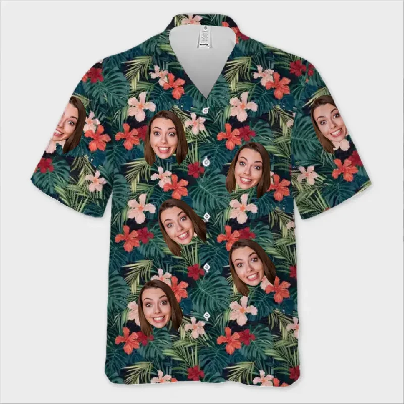 Custom Photo You Had Me At Aloha - Family Personalized Custom Face Unisex Hawaiian Shirt - Gift For Family, Pet Owners, Pet Lovers AMZ