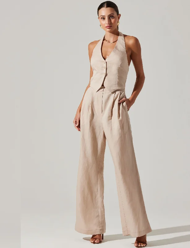 Patterned Jumpsuits BeltedBeltedTatum Jumpsuit, Natural