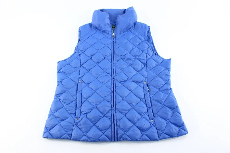 women's waistcoats made of chiffonwomen's waistcoats made of chiffonWomen's Ralph Lauren Blue Puffer Zip Up Vest