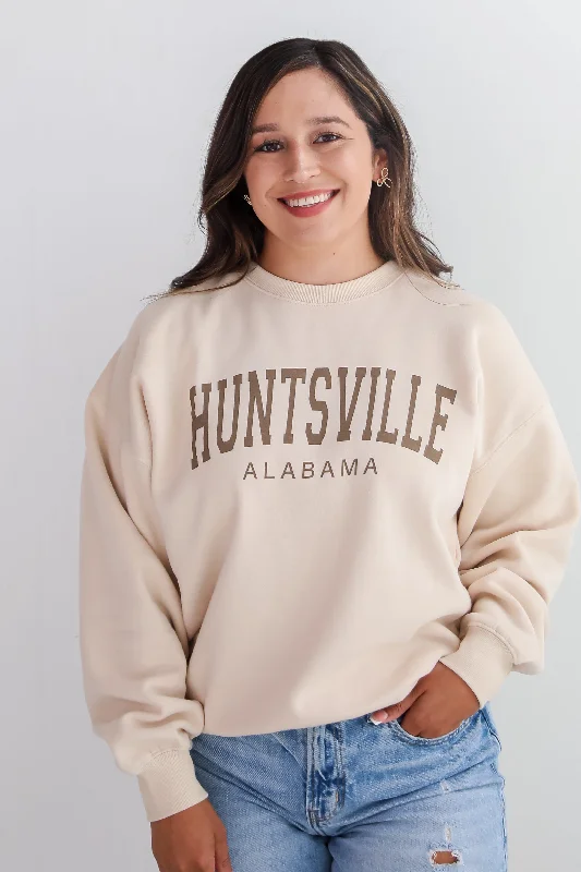 Crew neck – Round neck, classic styleCrew neck – Round neck, classic styleIvory Huntsville Alabama Sweatshirt